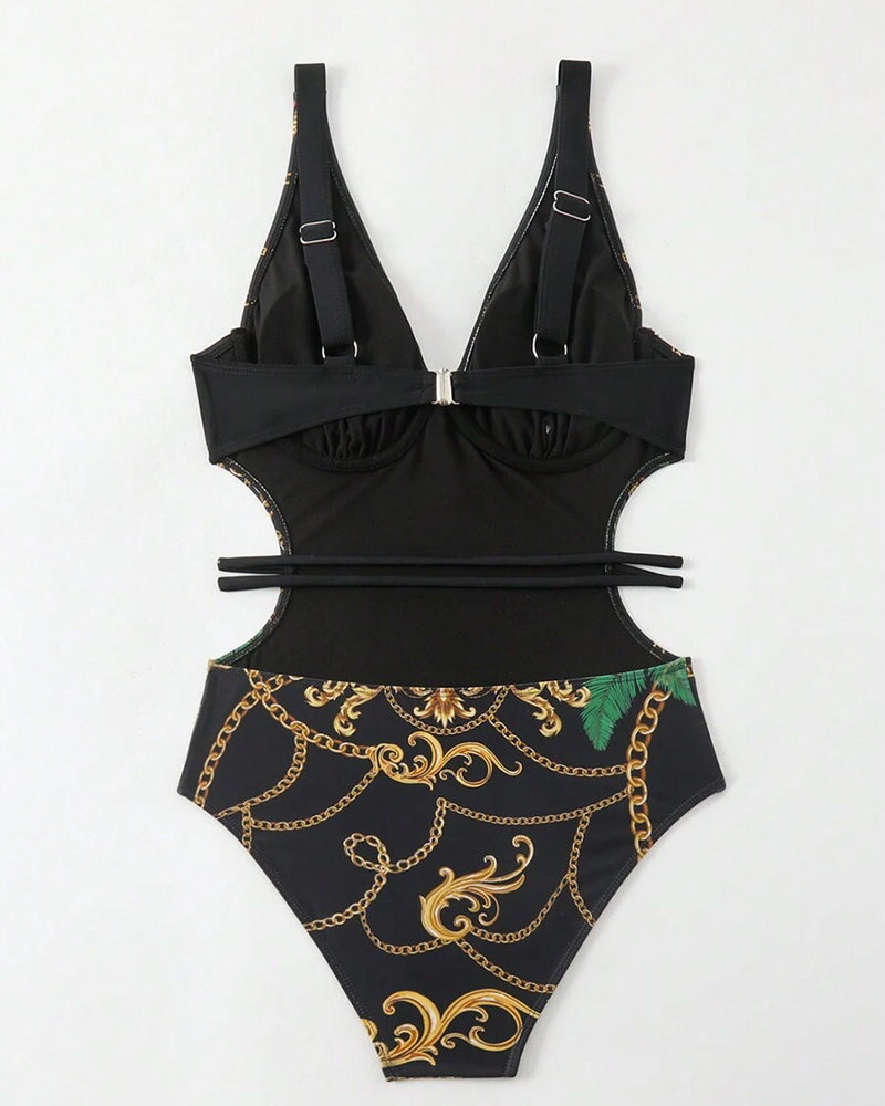 Badedragt Retro Print Én Del