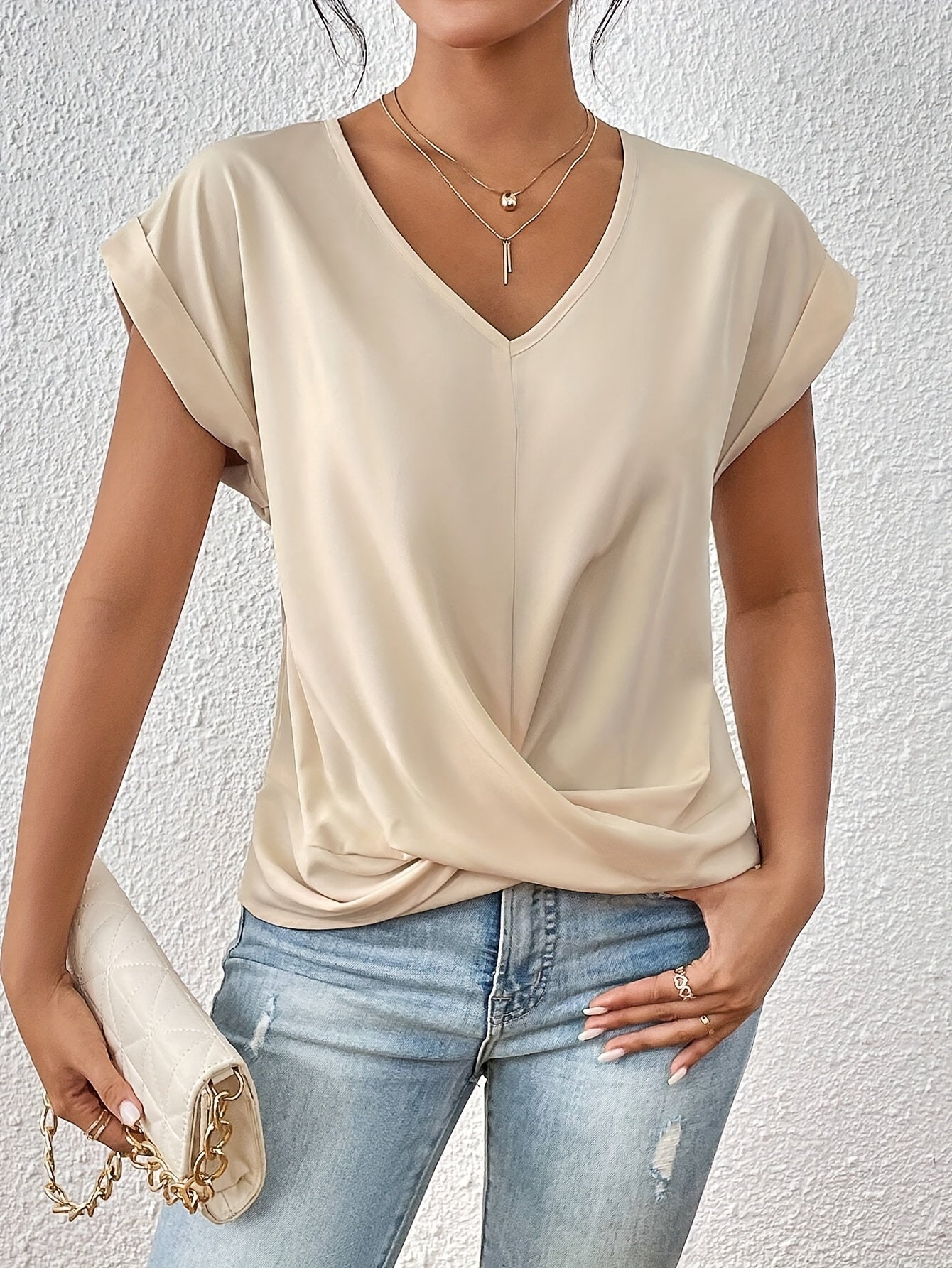 Eloise | Stilfuld Twist-Front V-Hals Top
