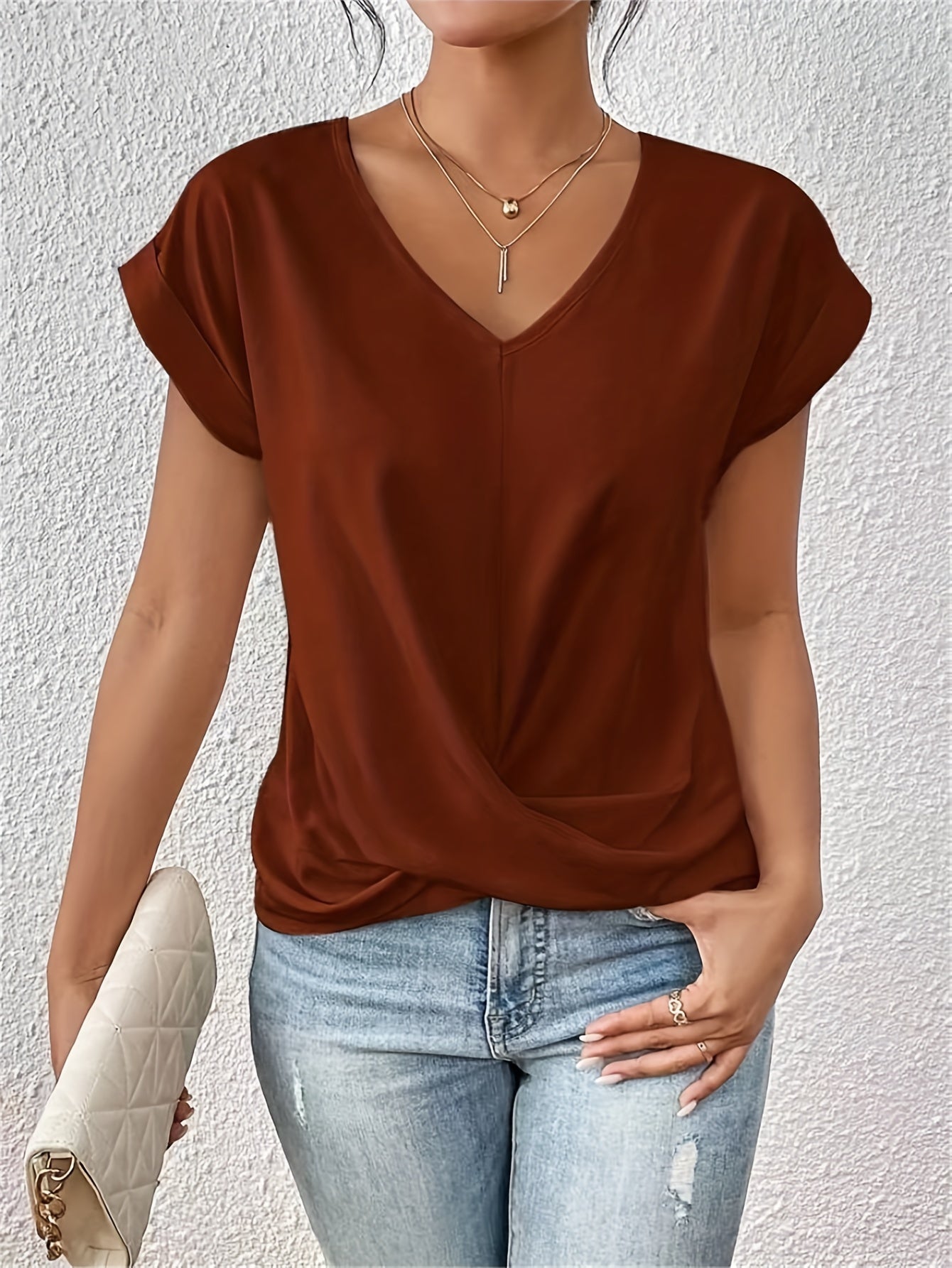 Eloise | Stilfuld Twist-Front V-Hals Top