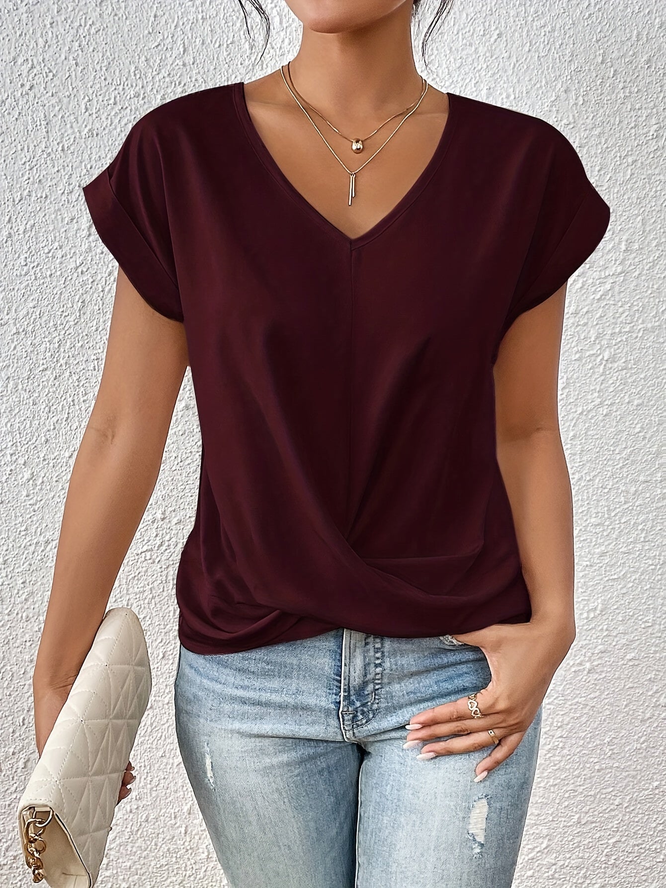 Eloise | Stilfuld Twist-Front V-Hals Top